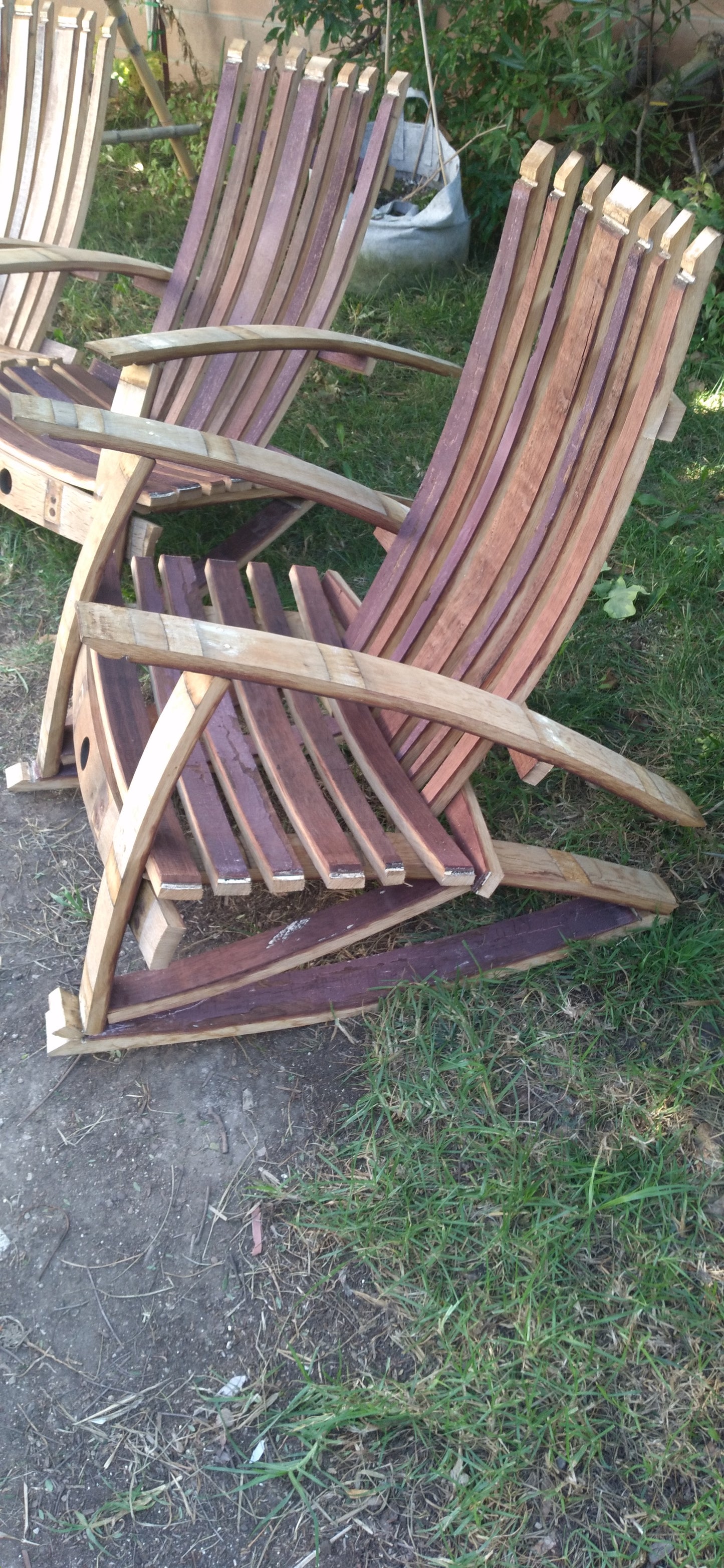 Adirondack Chairs Wine Barrel (Rocking) Oak wood