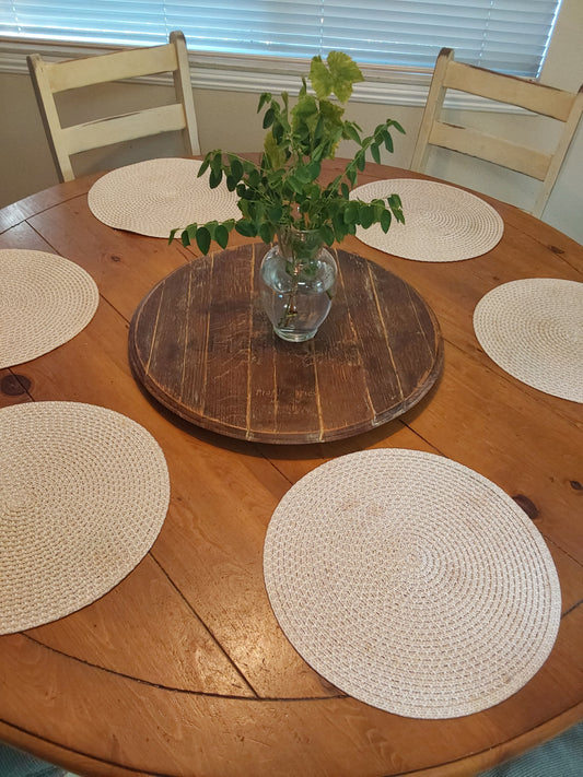 Wine Barrel Top lazy Susan