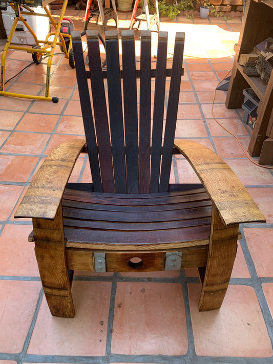 Adirondack Wine Barrel Chair (Oak wood)